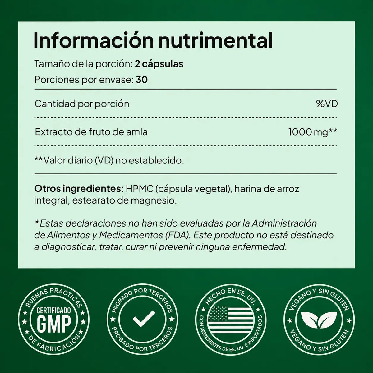 Cápsulas de Amla, la Superfruta