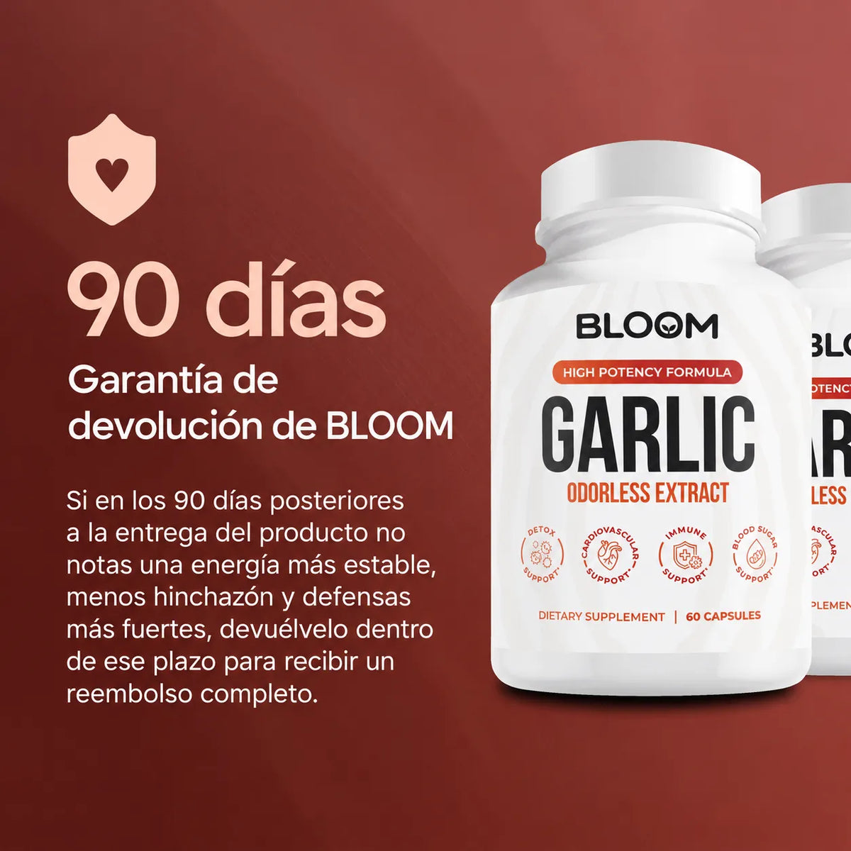 Cápsulas de Extracto de Ajo sin olor